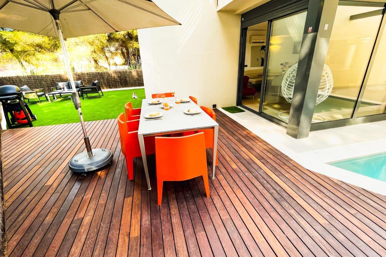 Villa Pam Beach House Playa De Muro - 200M To Beach With Hot Tub 阿尔库迪亚 外观 照片