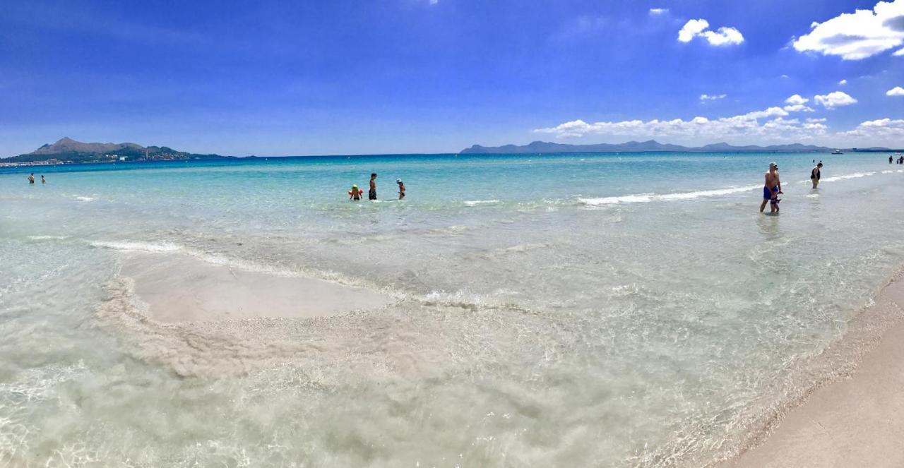 Villa Pam Beach House Playa De Muro - 200M To Beach With Hot Tub 阿尔库迪亚 外观 照片