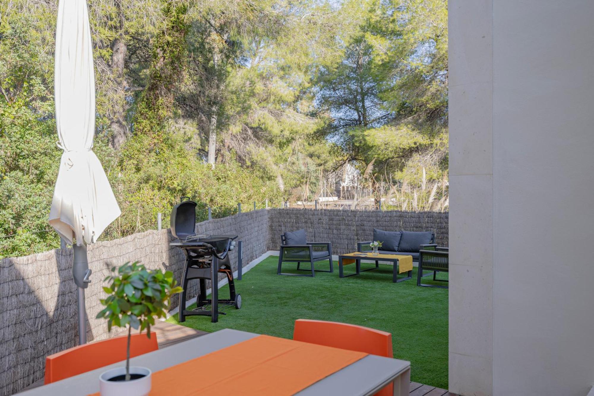 Villa Pam Beach House Playa De Muro - 200M To Beach With Hot Tub 阿尔库迪亚 外观 照片