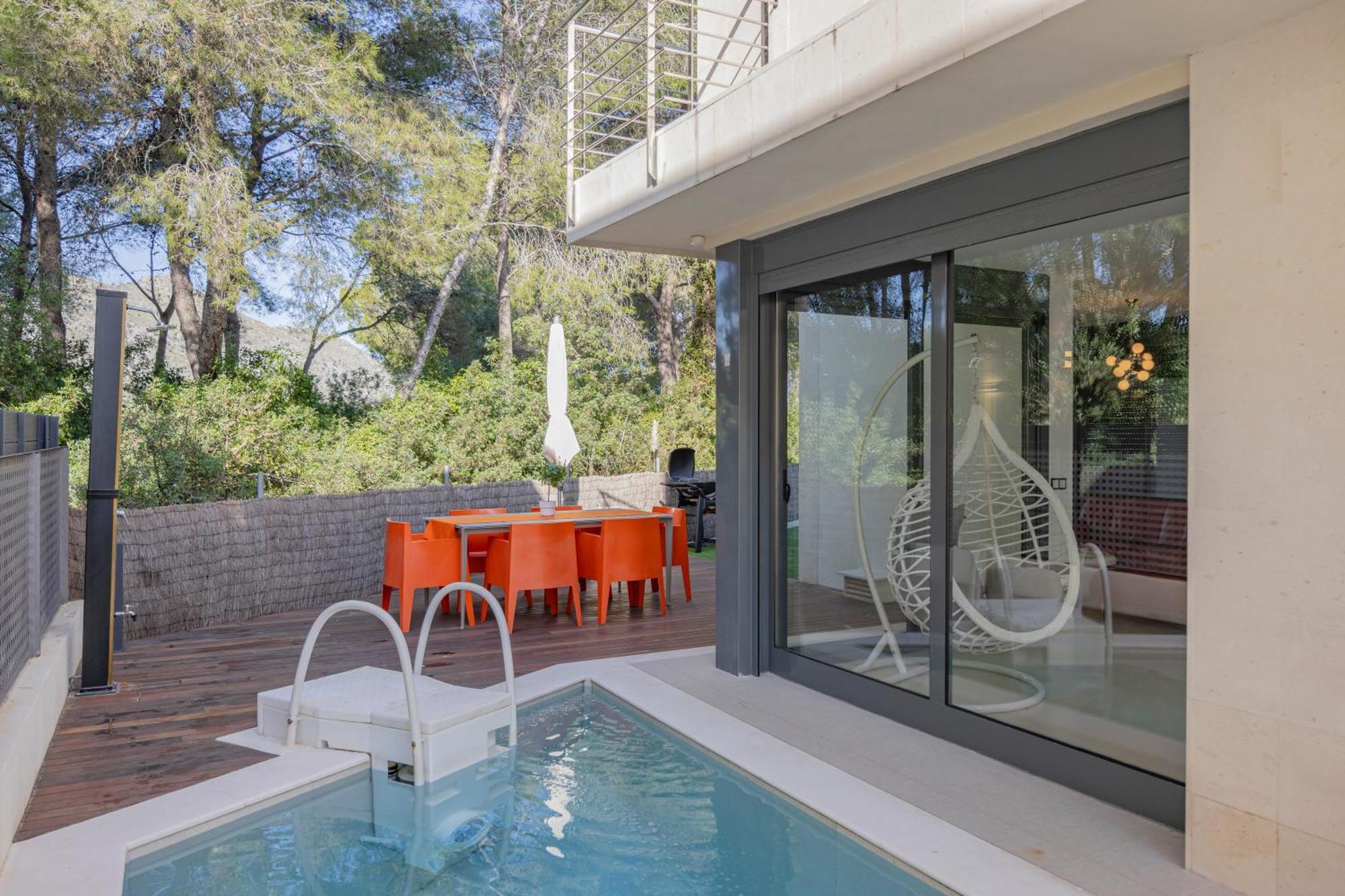 Villa Pam Beach House Playa De Muro - 200M To Beach With Hot Tub 阿尔库迪亚 外观 照片